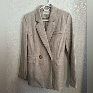 Heartloom beige blazer with stripe detail